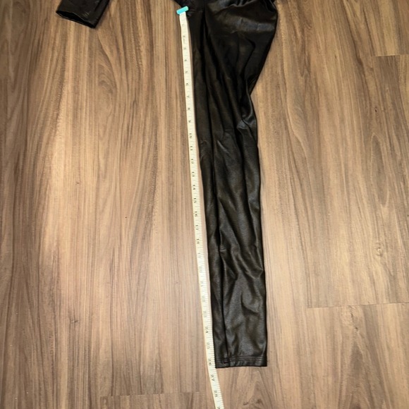 Spanx Faux Leather Leggings Black High Waisted Tummy Control Shaping Slimming S - Picture 7 of 7